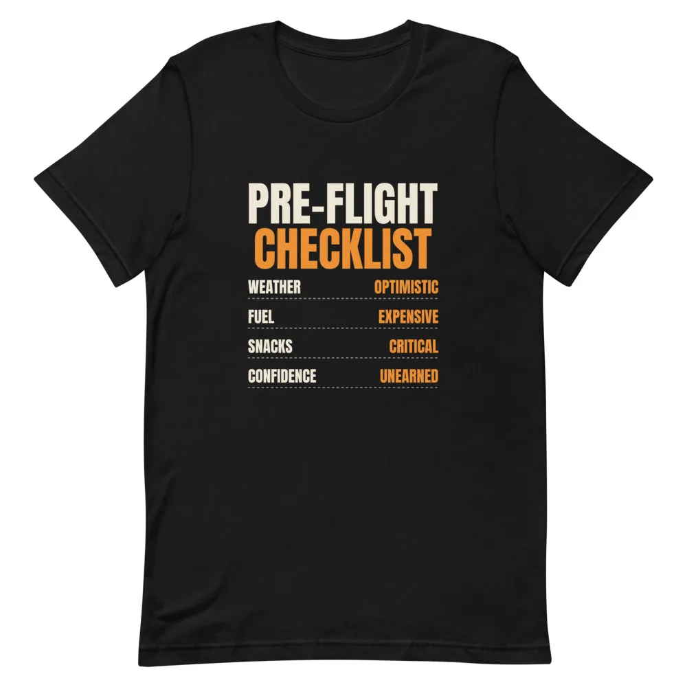 Pre-Flight Checklist t-shirt